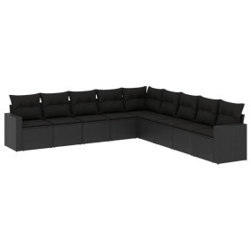 8-teiliges Gartensofa-Set und schwarze synthetische Rattankissen von , Gartensets - Ref: Foro24-3219075, Preis: 514,82 €, Rab...