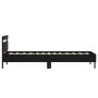 Bed frame with black engineered wood headboard 75x190 cm by , Beds and slatted bases - Ref: Foro24-838569, Price: 75,13 €, Di...