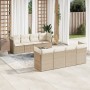 Set de sofás de jardín 9 pzas con cojines ratán sintético beige de , Conjuntos de jardín - Ref: Foro24-3217308, Precio: 685,8...