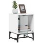 Bedside tables with glass doors 2 units white 35x37x50 cm by , Nightstands - Ref: Foro24-836519, Price: 61,84 €, Discount: %