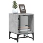 Bedside tables with glass doors, set of 2, in gray concrete, 35x37x50 cm. by , Nightstands - Ref: Foro24-836525, Price: 59,91...