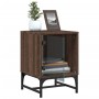 Glass door nightstands 2 pcs brown oak 35x37x50 cm by , Nightstands - Ref: Foro24-836531, Price: 68,33 €, Discount: %