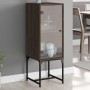 Auxiliary cabinet with brown oak glass door 35x37x100 cm by , Sideboards - Ref: Foro24-836559, Price: 50,76 €, Discount: %