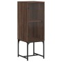 Auxiliary cabinet with brown oak glass door 35x37x100 cm by , Sideboards - Ref: Foro24-836559, Price: 50,76 €, Discount: %