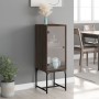 Auxiliary cabinet with brown oak glass door 35x37x100 cm by , Sideboards - Ref: Foro24-836559, Price: 50,76 €, Discount: %