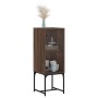 Auxiliary cabinet with brown oak glass door 35x37x100 cm by , Sideboards - Ref: Foro24-836559, Price: 50,76 €, Discount: %