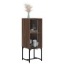 Auxiliary cabinet with brown oak glass door 35x37x100 cm by , Sideboards - Ref: Foro24-836559, Price: 50,76 €, Discount: %