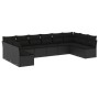 Set Gartensofas 10 Stück Kissen synthetisches Rattan schwarz von , Gartensets - Ref: Foro24-3249924, Preis: 623,05 €, Rabatt: %