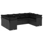 Set aus 8-teiligen Gartensofas und Kissen Kunstrattan schwarz von , Gartensets - Ref: Foro24-3249964, Preis: 579,95 €, Rabatt: %