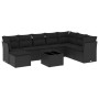 Set aus 8-teiligen Gartensofas und Kissen Kunstrattan schwarz von , Gartensets - Ref: Foro24-3249894, Preis: 597,07 €, Rabatt: %