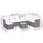 Set aus 8-teiligen Gartensofas und Kissen Kunstrattan schwarz von , Gartensets - Ref: Foro24-3249894, Preis: 597,07 €, Rabatt: %