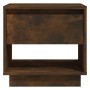 Engineered wood smoked oak bedside table 45x34x44 cm by vidaXL, Nightstands - Ref: Foro24-812981, Price: 34,05 €, Discount: %