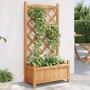 Planter with solid brown spruce wood trellis by , Pots and planters - Ref: Foro24-365485, Price: 60,45 €, Discount: %