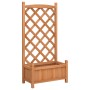 Planter with solid brown spruce wood trellis by , Pots and planters - Ref: Foro24-365485, Price: 60,45 €, Discount: %