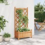 Planter with solid brown spruce wood trellis by , Pots and planters - Ref: Foro24-365485, Price: 60,45 €, Discount: %