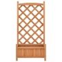 Planter with solid brown spruce wood trellis by , Pots and planters - Ref: Foro24-365485, Price: 60,45 €, Discount: %