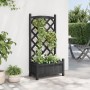 Jardinera con enrejado madera maciza de abeto negro de , Maceteros y jardineras - Ref: Foro24-365487, Precio: 63,50 €, Descue...