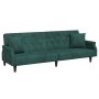 Dark green velvet sofa bed with armrests by , Sofas - Ref: Foro24-351946, Price: 256,29 €, Discount: %