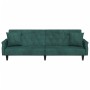 Dark green velvet sofa bed with armrests by , Sofas - Ref: Foro24-351946, Price: 256,29 €, Discount: %