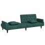 Dark green velvet sofa bed with armrests by , Sofas - Ref: Foro24-351946, Price: 256,29 €, Discount: %