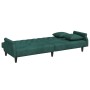 Dark green velvet sofa bed with armrests by , Sofas - Ref: Foro24-351946, Price: 256,29 €, Discount: %