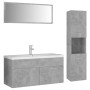 Juego de muebles de baño madera de ingeniería gris hormigón de , Muebles de baño - Ref: Foro24-3071436, Precio: 395,92 €, Des...