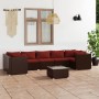 8-piece garden sofa set and brown synthetic rattan cushions by , Garden sets - Ref: Foro24-3101963, Price: 700,69 €, Discount: %