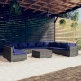 11-piece garden furniture set and gray synthetic rattan cushions by , Garden sets - Ref: Foro24-3102446, Price: 924,23 €, Dis...