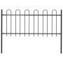 Garden fence with black steel hoop tips 1.7 m by vidaXL, fence panels - Ref: Foro24-144930, Price: 87,71 €, Discount: %