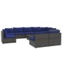 10-piece garden furniture set and gray synthetic rattan cushions by , Garden sets - Ref: Foro24-3102574, Price: 764,56 €, Dis...