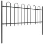 Garden fence with black steel hoop tips 1.7 m by vidaXL, fence panels - Ref: Foro24-144930, Price: 87,71 €, Discount: %