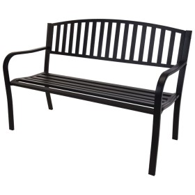 ProGarden Banco de jardín de metal negro 127x50x85 cm de ProGarden, Bancos de jardín - Ref: Foro24-436174, Precio: 120,99 €, ...