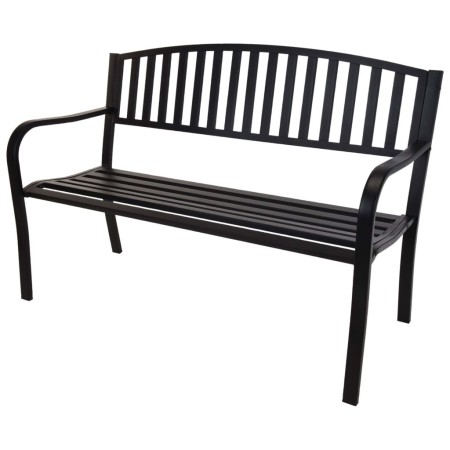 ProGarden Banco de jardín de metal negro 127x50x85 cm de ProGarden, Bancos de jardín - Ref: Foro24-436174, Precio: 120,67 €, ...