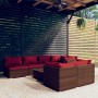 8-piece garden sofa set and brown synthetic rattan cushions by , Garden sets - Ref: Foro24-3102467, Price: 692,99 €, Discount: %