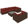 8-piece garden sofa set and brown synthetic rattan cushions by , Garden sets - Ref: Foro24-3102467, Price: 692,99 €, Discount: %