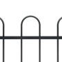 Garden fence with black steel hoop tips 1.7 m by vidaXL, fence panels - Ref: Foro24-144930, Price: 87,71 €, Discount: %