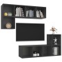 Juego de muebles de salón 4 piezas madera de ingeniería gris de , Muebles TV - Ref: Foro24-3079810, Precio: 153,26 €, Descuen...