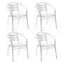 5-piece silver aluminum garden dining set by , Garden sets - Ref: Foro24-48721, Price: 351,20 €, Discount: %