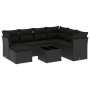 8-teiliges Gartensofa-Set und schwarze synthetische Rattankissen von , Gartensets - Ref: Foro24-3249834, Preis: 531,86 €, Rab...