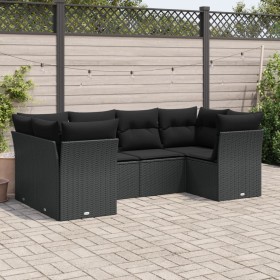 6-piece garden sofa set and black synthetic rattan cushions by , Garden sets - Ref: Foro24-3249944, Price: 449,85 €, Discount: %