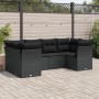 6-piece garden sofa set and black synthetic rattan cushions by , Garden sets - Ref: Foro24-3249944, Price: 425,99 €, Discount: %