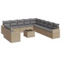 12-teiliges Gartensofa-Set und braune synthetische Rattankissen von , Modulare Sofas für den Außenbereich - Ref: Foro24-32515...