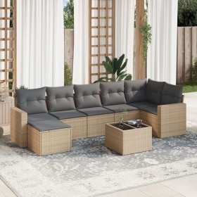 Garden sofa set with beige cushions 8 pcs PE rattan by , Modular outdoor sofas - Ref: Foro24-3251626, Price: 579,06 €, Discou...