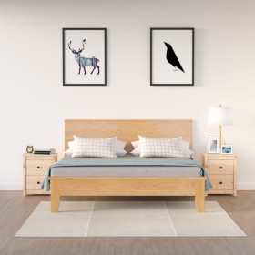 Nachttische 2 Stück aus massivem Kiefernholz 50x35x61,5 cm von vidaXL, Nachttische - Ref: Foro24-813680, Preis: 108,57 €, Rab...