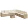 Gartensofa-Set mit beigen Kissen, 10-teilig, synthetisches Rattan von , Gartensets - Ref: Foro24-3219088, Preis: 782,33 €, Ra...