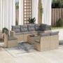 9-teiliges Gartensofa-Set mit beigen synthetischen Rattankissen von , Gartensets - Ref: Foro24-3219069, Preis: 598,32 €, Raba...