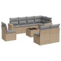 9-teiliges Gartensofa-Set mit beigen synthetischen Rattankissen von , Gartensets - Ref: Foro24-3219069, Preis: 598,32 €, Raba...