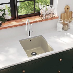 Granite kitchen sink with a beige bowl by vidaXL, Sinks - Ref: Foro24-144868, Price: 156,99 €, Discount: %