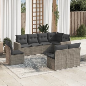 Set de sofás de jardín 8 pzas y cojines ratán sintético gris de , Conjuntos de jardín - Ref: Foro24-3219060, Precio: 499,66 €...