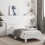 White engineered wood bed frame with headboard 75x190 cm by , Beds and slatted bases - Ref: Foro24-838568, Price: 75,13 €, Di...